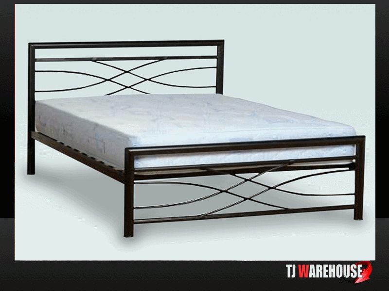 Kelly black metal bed frame