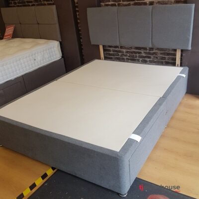 24 inch headboard 3 lines down and 2 drawer base (no mattress)