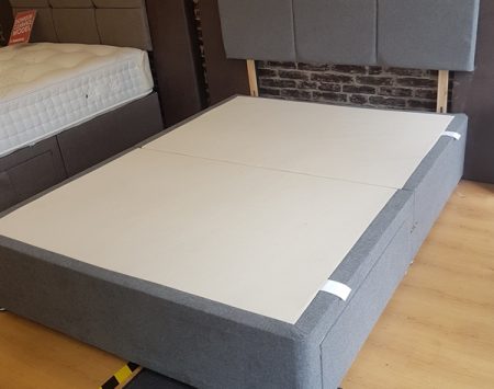 Leah Wool clay headboard & matching 2 drawer base (no mattress)
