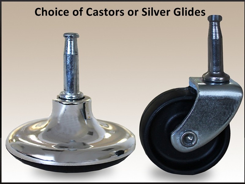 Castors or silver glides TJ Warehouse Direct