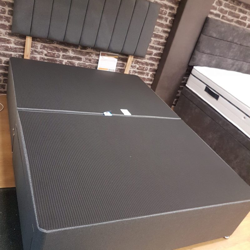 Classic headboard & 2 drawer base Nu black only (no mattress)