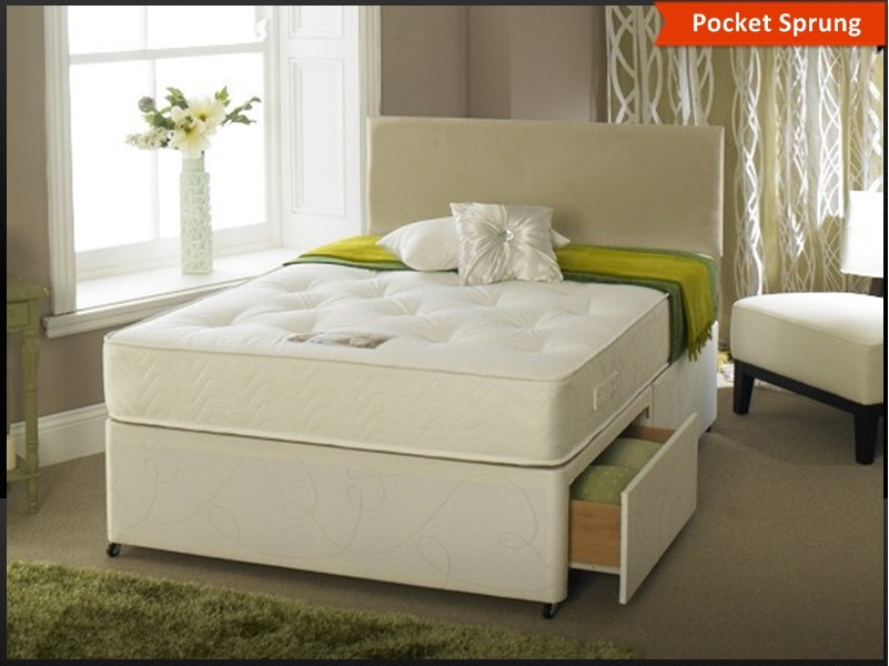 Devon 1000 pocket sprung divan set TJ Warehouse Direct