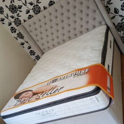 Eloise Floorstanding headboard and Matching Base(Mattress not include)