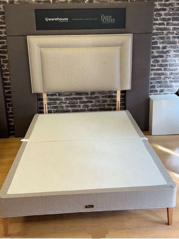 Azura 36 Inch Headboard with Matching Vintage base with Legs  (Mattress not included)
