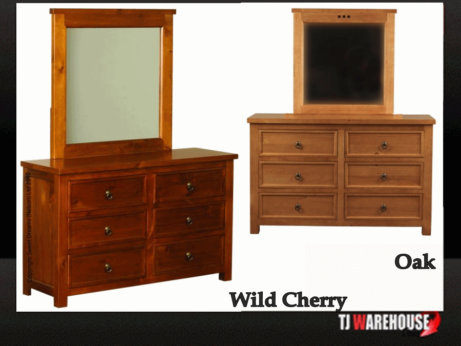 Hudson 6 Drawer Dresser With Mirror