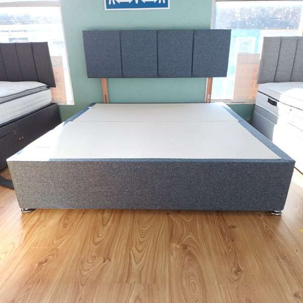 Vale Headboard Matiz Denim & matching 2 drawer base (Mattress not included)