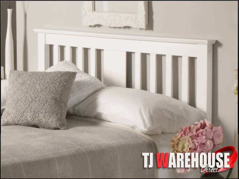 Monaco White Painted Bed Frame Close Up Monaco White Painted Bed Frame Close Up