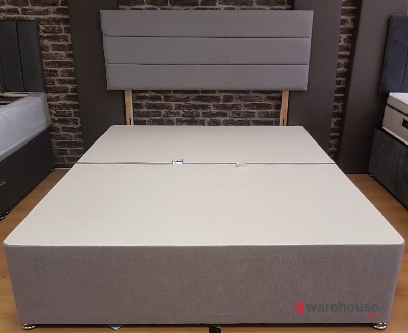 Victoria Wool Clay headboard & 2 drawer base (mattress not included)