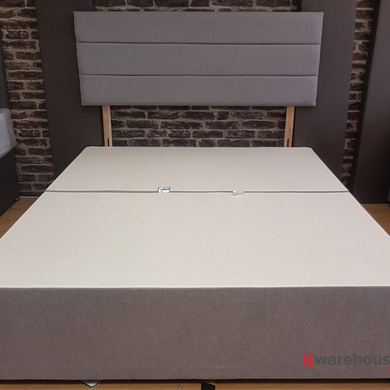 Victoria Wool Clay headboard & 2 drawer base (mattress not included)
