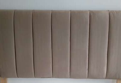 24 inch high headboard lines up and down coffee plush