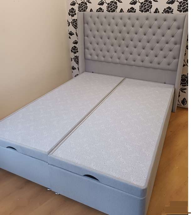The Eloise Ottoman with winged headboard (Mattress not included) Half Price Introductory Offer!!!