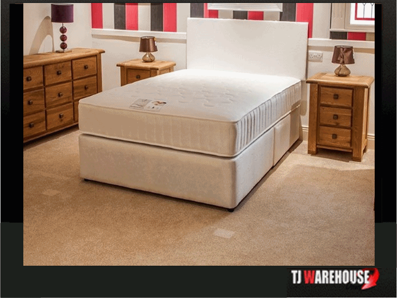 pearl dual season memory foam divan bed TJ Warehouse Direct