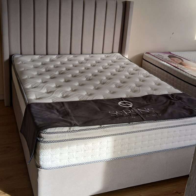 Sapphire winged headboard and matching base (Mattress not Included)